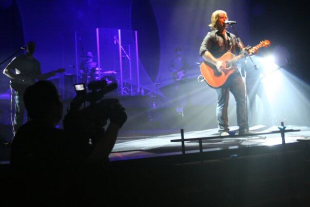 Ryan French Tampa Bay Cameraman videographer shooting a church concert