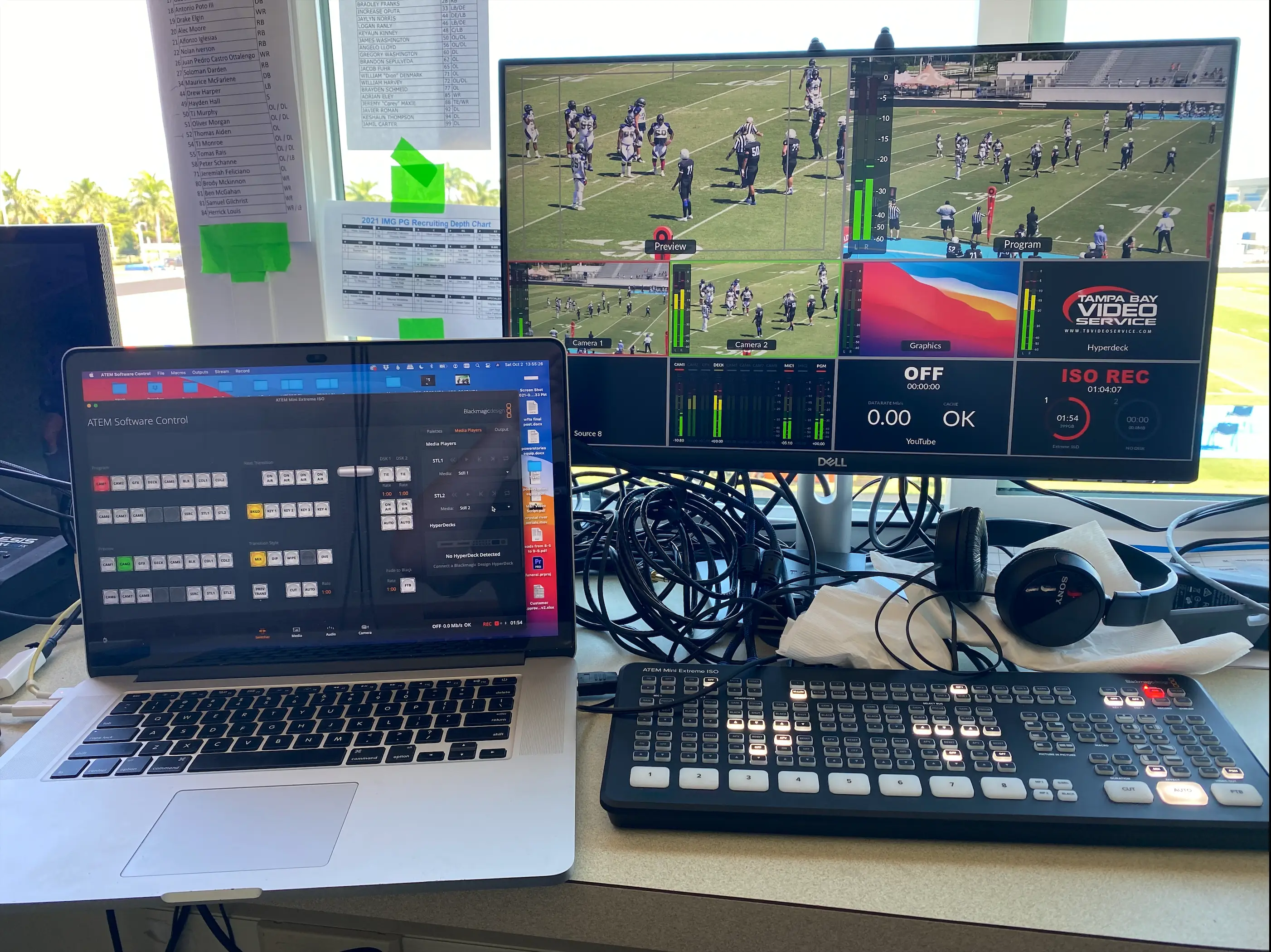 live streaming setup for football